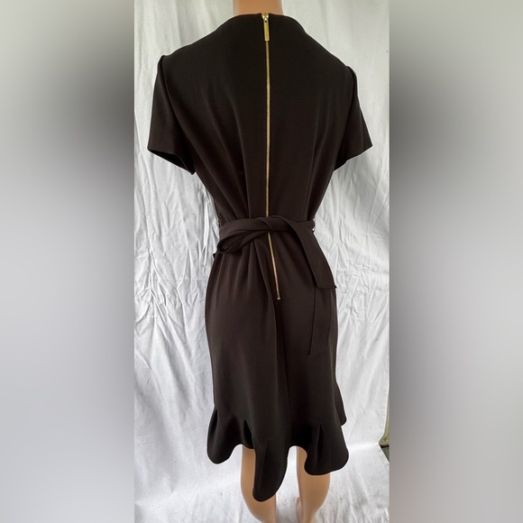 Calvin Klein
Boat Neck Short Sleeve Belted Ruffle Hem Faux Wrap Dress - Picture 12 of 12